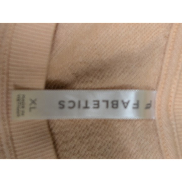 Fabletics Peach French Terry Cropped Sweatshirt Short Sleeve LS2148824 XL - Picture 2 of 9